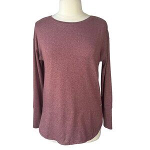 Apana Long Sleeve Activewear TShirt Womens Small Pink Gym Workout